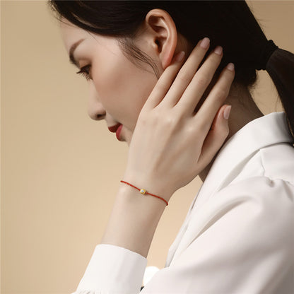 18K Gold Diamond Enamel Bead Bracelet with Adjustable Length, Featuring 0.5cm Diameter and 0.6cm Thickness, Radiant Diamond Jewelry Accessory