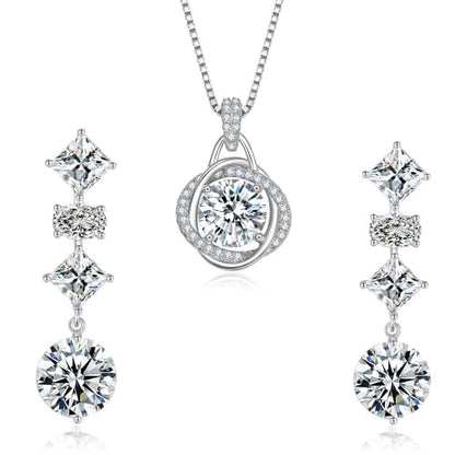 925 sterling silver earrings and necklace