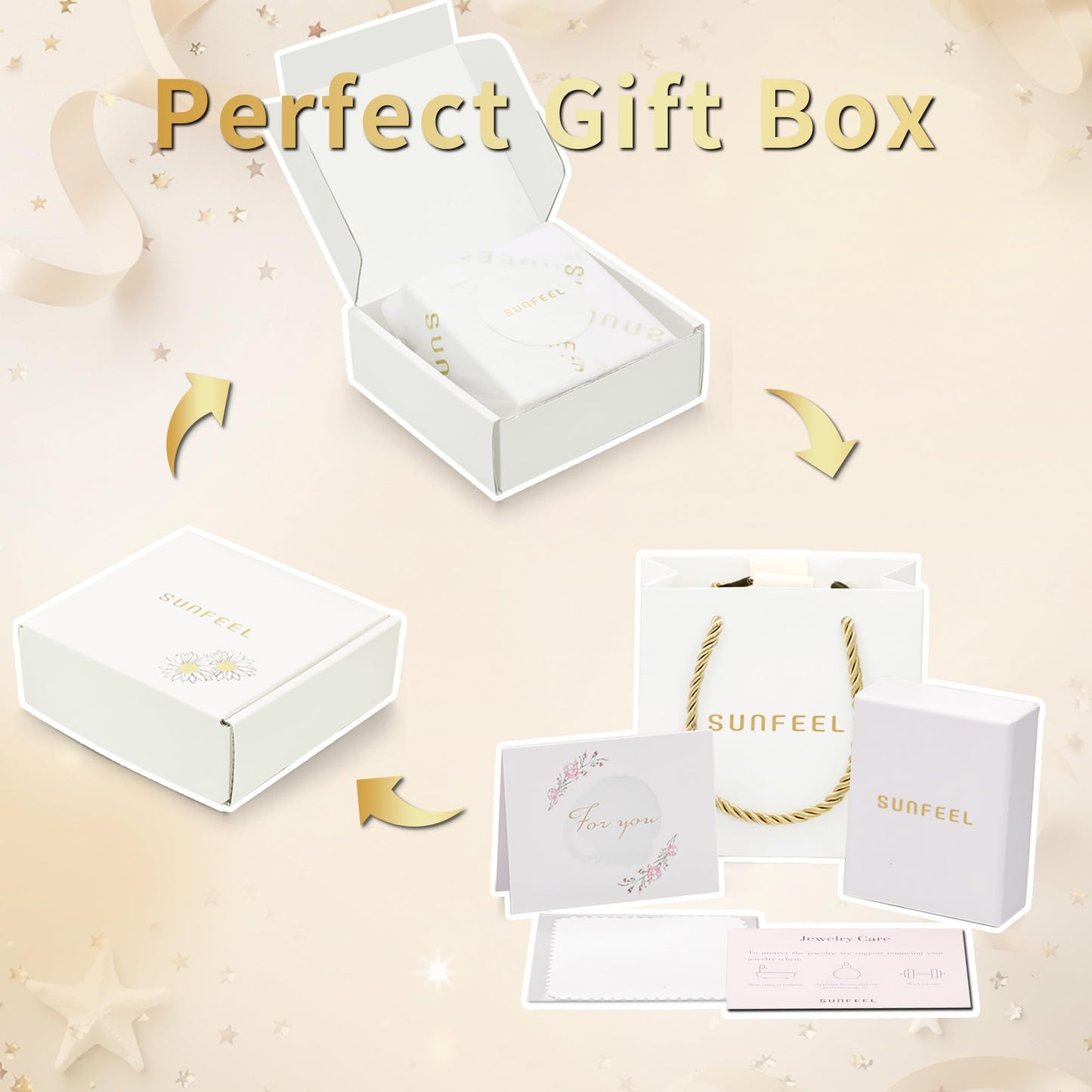 SUNFEEL Mother of Pearl Pendant Necklace for Women 14K Gold Plated Sterling Silver Necklace Dainty Jewelry Gifts for Mom Wife Girlfriend Bridal for Wedding Prom Birthday Anniversary Party, Length 16+2 Inch